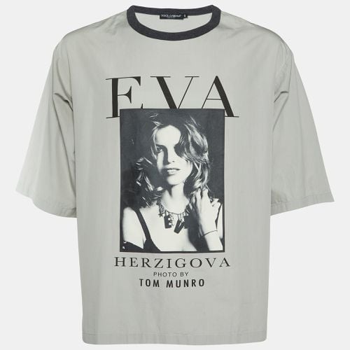 X Tom Munro Eva Herzigova Print Cotton Oversized T-Shirt XS - Dolce & Gabbana - Modalova