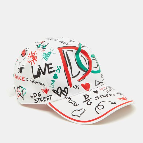 Graphic Print Cotton Baseball Cap Size 58 - Dolce & Gabbana - Modalova