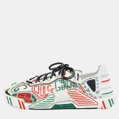 Canvas and Leather Graffiti Print Ns1 Low Top Sneakers Size 44 - Dolce & Gabbana - Modalova