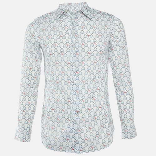 Flamingo Print Cotton Long Sleeve Shirt S - Etro - Modalova