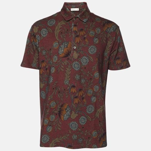 Muticolor Floral Print Cotton Polo T-shirt M - Etro - Modalova