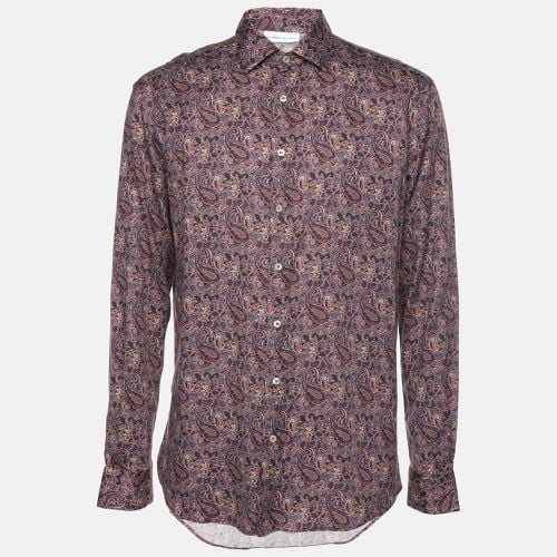 Multicolor Print Cotton Blend Button Front Full Sleeve Shirt L - Etro - Modalova