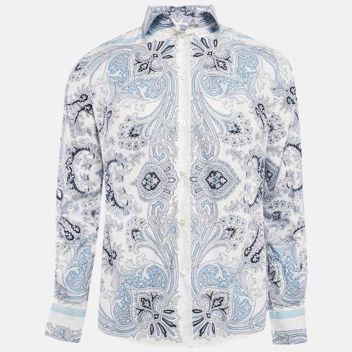 Blue Paisley Print Cotton Full Sleeve Shirt M - Etro - Modalova