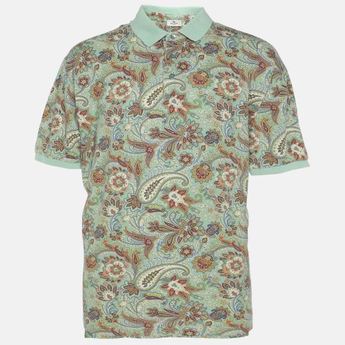 Paisley Printed Cotton Polo T-Shirt XXL - Etro - Modalova