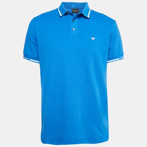 Cotton Jersey Polo T-Shirt XL - Emporio Armani - Modalova