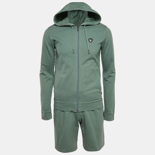 Cotton Hooded Jacket and Shorts Set M - Emporio Armani - Modalova