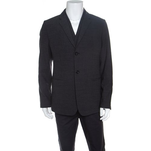 Textured Wool Double Lapel Blazer XXL - Emporio Armani - Modalova