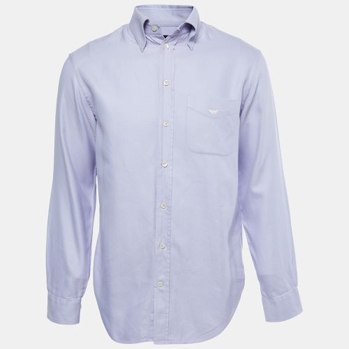 And Purple Striped Cotton Long Sleeve Shirt L - Emporio Armani - Modalova