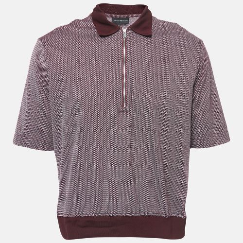 Patterned Cotton Polo T-Shirt XXL - Emporio Armani - Modalova