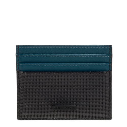 Black Leather Card Holder - Emporio Armani - Modalova