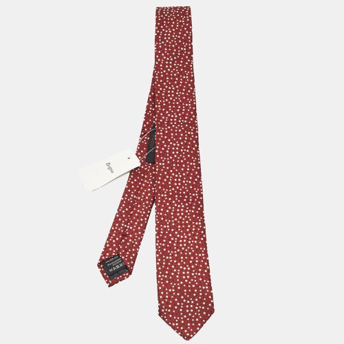 Patterned Silk Skinny Tie - Ermenegildo Zegna - Modalova