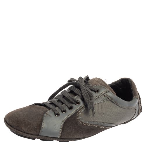 Leather And Suede Low Top Sneakers Size 44 - Ermenegildo Zegna - Modalova