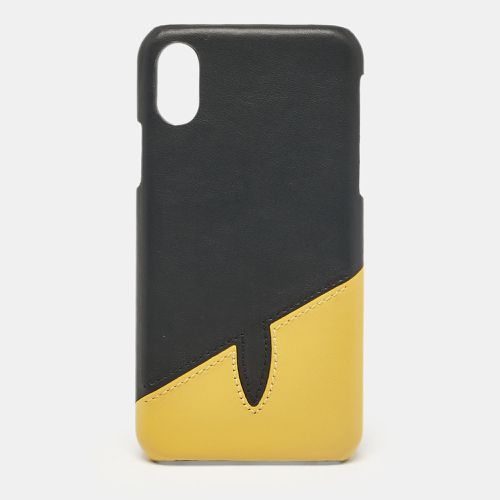 Yellow Leather iPhone X Cover - Fendi - Modalova