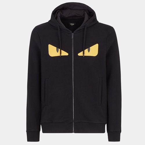 Monster Eyes Appliqued Wool Blend Hoodie L - Fendi - Modalova