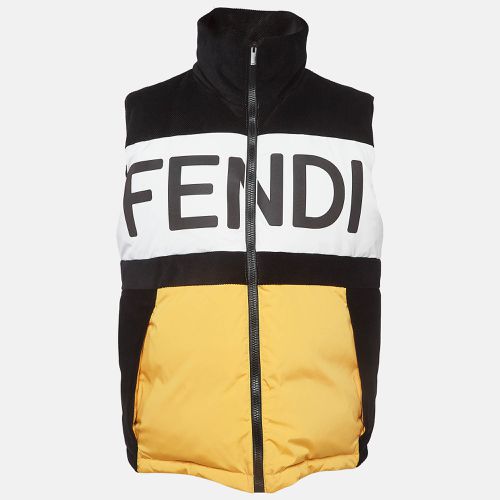 Colorblocked Corduroy and Nylon Puffer Vest L - Fendi - Modalova