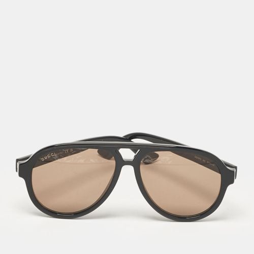 Brown GG0767S Web Aviator Sunglasses - Gucci - Modalova