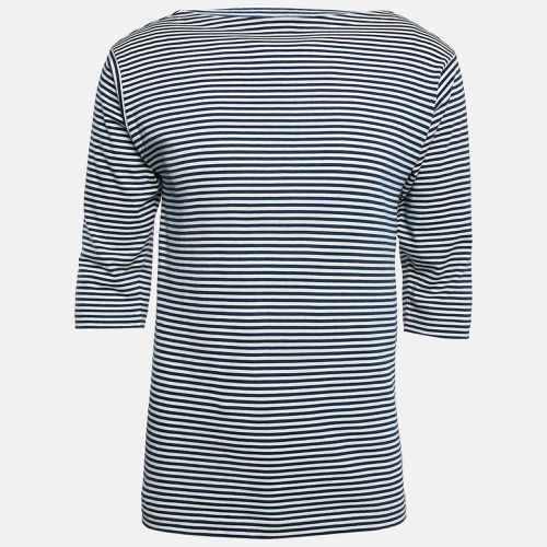 White Orgasmique Striped Cotton Basque T-Shirt S - Gucci - Modalova