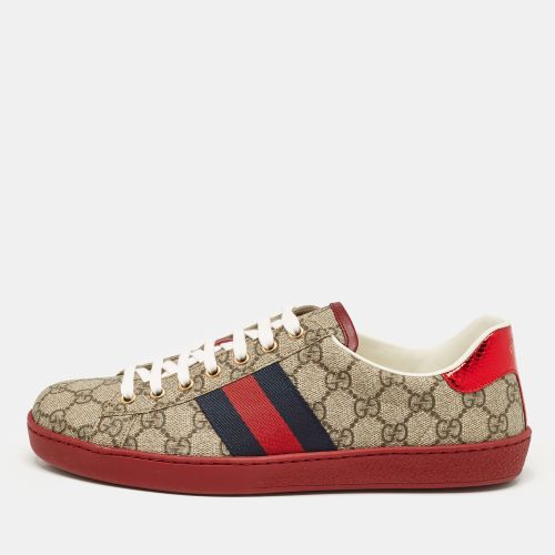 Brown GG Supreme Canvas Ace Sneakers Size 42.5 - Gucci - Modalova