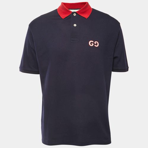 GG Embroidered Pique Polo T-Shirt M - Gucci - Modalova