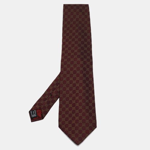 GG Jacquard Silk Traditional Tie - Gucci - Modalova