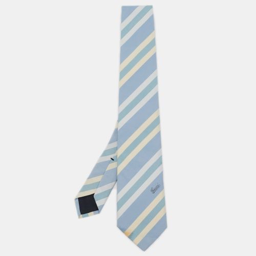 Diagonal Striped Silk Slim Tie - Gucci - Modalova