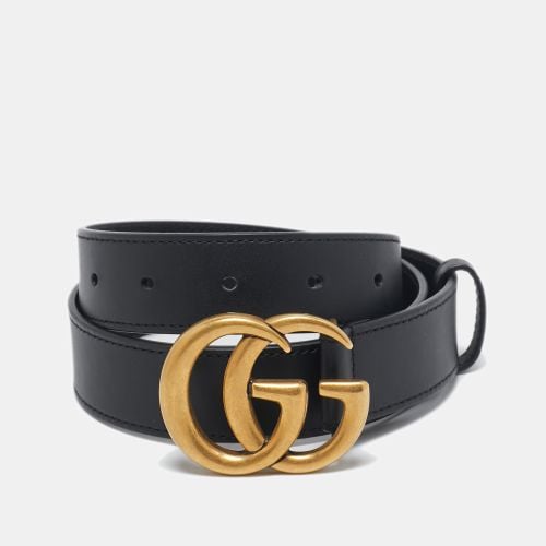 Leather GG Marmont Buckle Slim Belt 75 CM - Gucci - Modalova