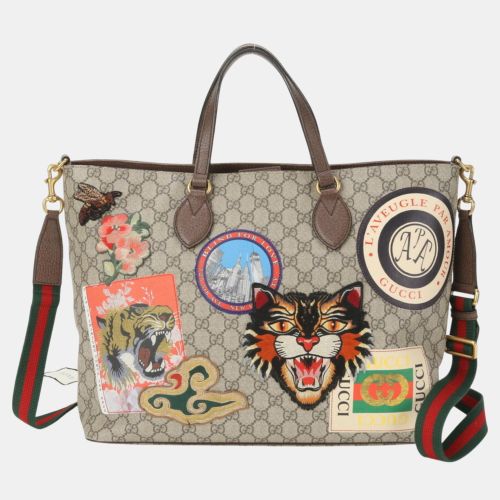 Brown Multicolor Soft GG Supreme Courier Tote Bag - Gucci - Modalova