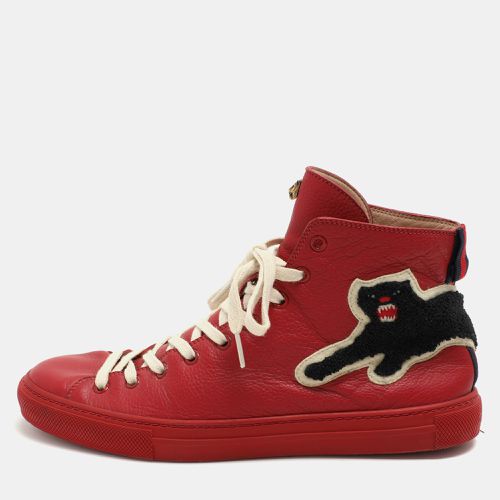 Leather Panther High Top Sneakers Size 41.5 - Gucci - Modalova