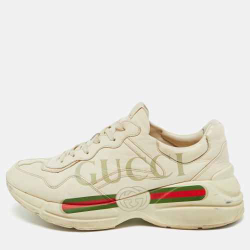 Leather Rhyton Vintage Logo Sneakers Size 43.5 - Gucci - Modalova