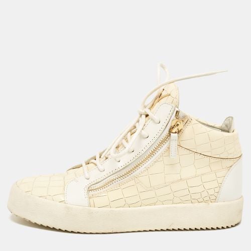 Croc Embossed Leather London High Top Sneakers Size 42 - Giuseppe Zanotti - Modalova