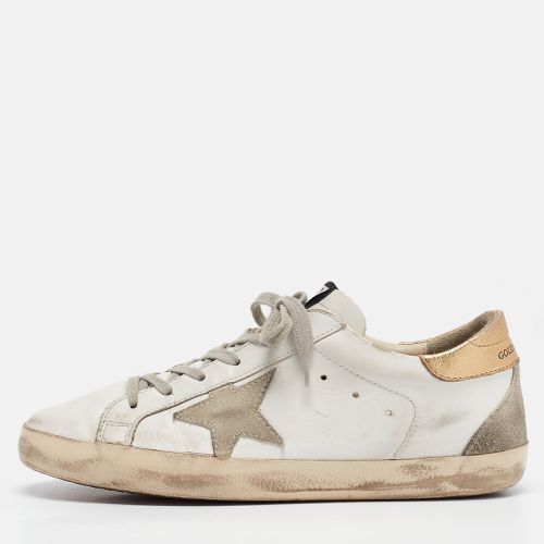 Gold Leather and Suede Superstar Low Top Sneakers Size 40 - Golden Goose - Modalova