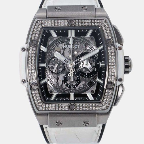 Skeleton TI/Rubber Big Bang 601.NE.0172.LR.1104.JPN19 Automatic Men's Wristwatch 45 mm - Hublot - Modalova