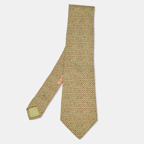 Hermès Geometric Shape Print Silk Traditional Tie - Hermes - Modalova