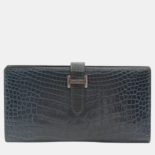 Alligator Bearn Souffle Long Wallet - Hermes - Modalova