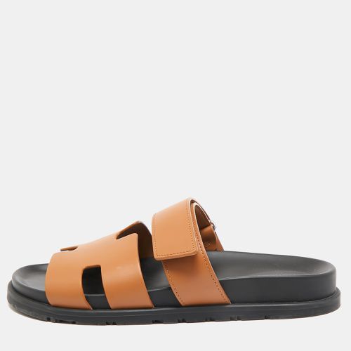 Leather Chypre Sandals Size 41.5 - Hermes - Modalova