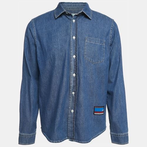 Denim Logo Patch Button Front Shirt M - Kenzo - Modalova