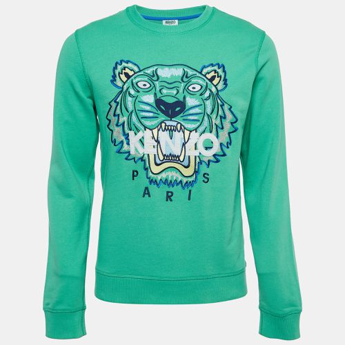 Tiger Embroidered Cotton Crew Neck Sweatshirt M - Kenzo - Modalova