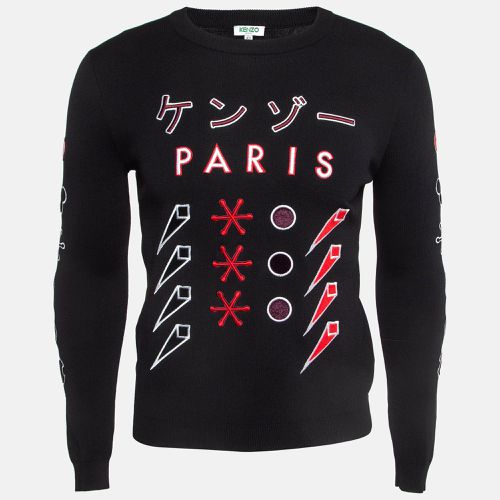 Embroidered Knit Crew Neck Sweatshirt XS - Kenzo - Modalova