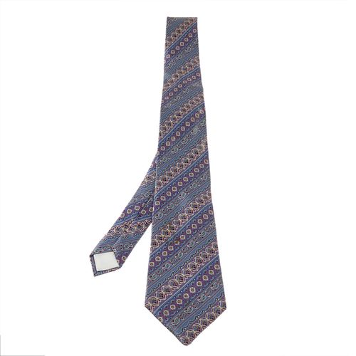 Pale Paisley Pattern Print Silk Tie - Lanvin - Modalova