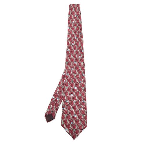 Floral Print Silk Tie - Lanvin - Modalova