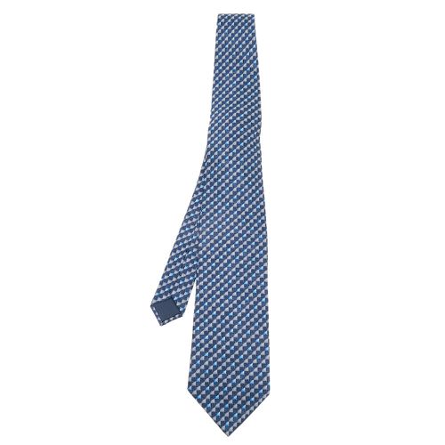 Lanvin Blue Printed Silk Tie - Lanvin - Modalova