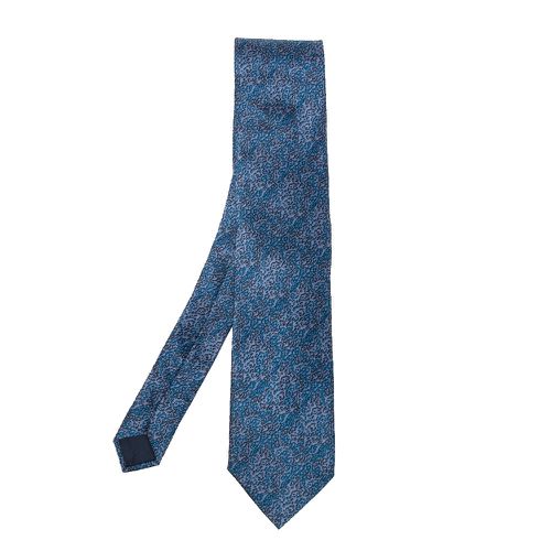 Lanvin Blue Abstract Print Silk Tie - Lanvin - Modalova