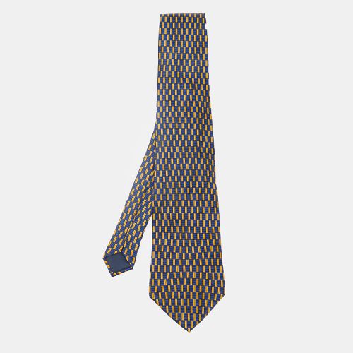 Yellow Broken Stripe Print Silk Tie - Lanvin - Modalova