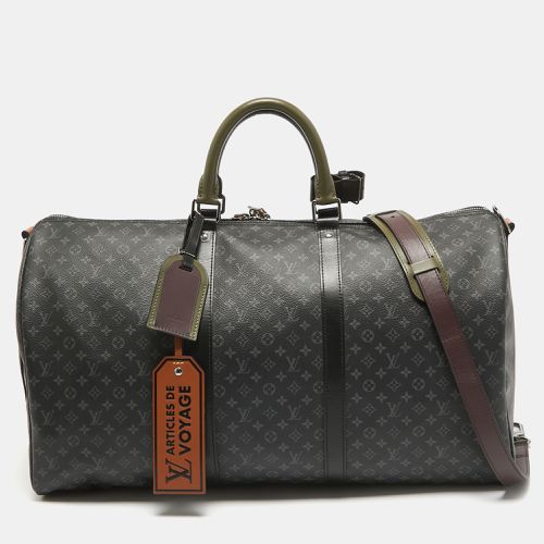 Monogram Eclipse Canvas Patchwork Keepall Bandouliere 50 Bag - Louis Vuitton - Modalova