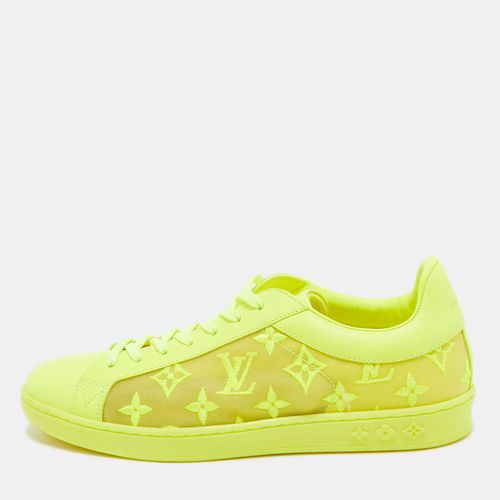 Neon Leather and Monogram Embroidered Mesh Luxembourg Sneakers Size 40 - Louis Vuitton - Modalova