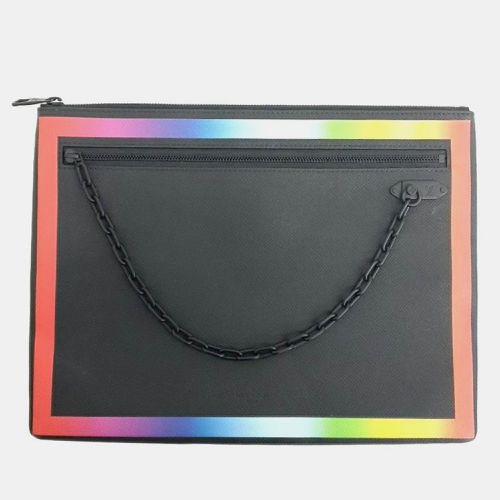 Leather Virgil Abloh Chain Clutch - Louis Vuitton - Modalova