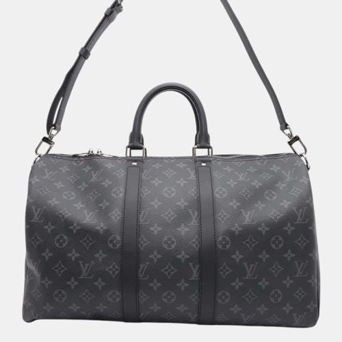 Noir Monogram Eclipse Keepall Bandouliere bag Size 45 - Louis Vuitton - Modalova