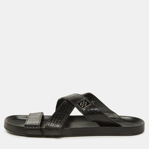 Lizard Leather Criss Cross Flat Sandals 43.5 - Louis Vuitton - Modalova