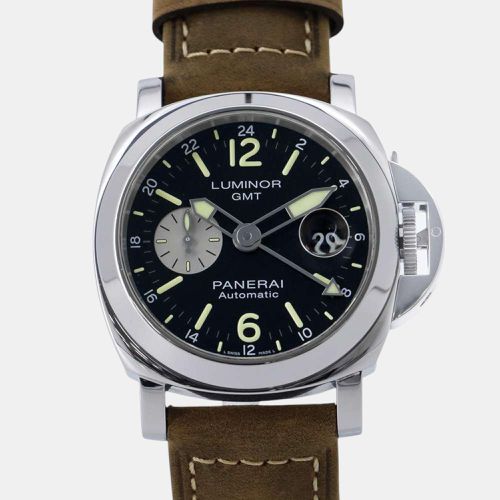 Stainless Steel Leather Dial Luminor GMT Acciaio Watch 44 mm - Panerai - Modalova