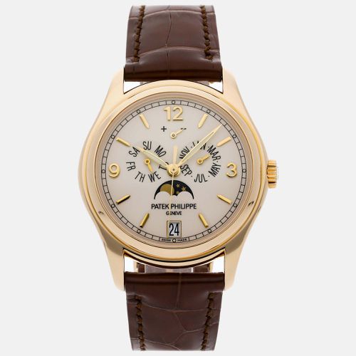 Ivory 18k Yellow Gold Complications Automatic Men's Wristwatch 39 mm - Patek Philippe - Modalova